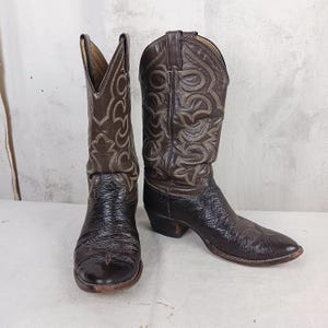 Vintage Justin Shark Skin Cowboy Boots - Men&#39;s Size 8