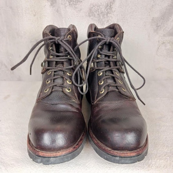 Vintage Brown Leather Chippewa Work Boots Made In… - image 3