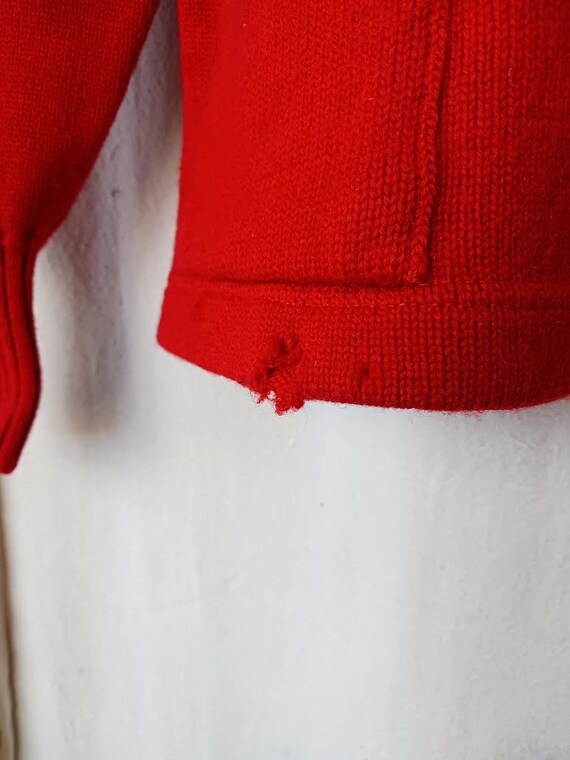 Vintage 60's Wool Letterman's Sweater Cardigan - image 5
