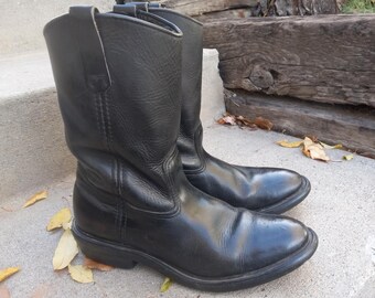 red wing black pull on boots