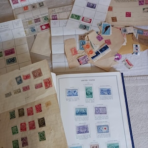Stamp Collection In Album And Some Loose