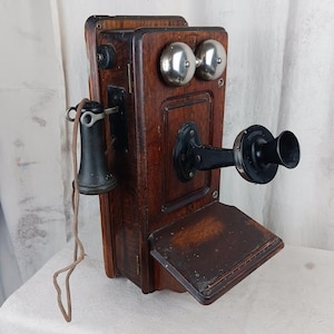 Antique Kellogg Wall Mounted Hand Crank Telephone - Etsy