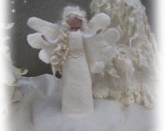 Needle felted and wet felted Nativity Angel (3 Size Options) felted,
