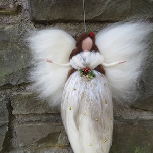 Christmas Angel needle felted from wool, Waldorf inspried