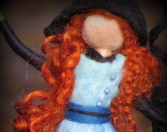 Kara - felted witch, neddle felted and wet felted