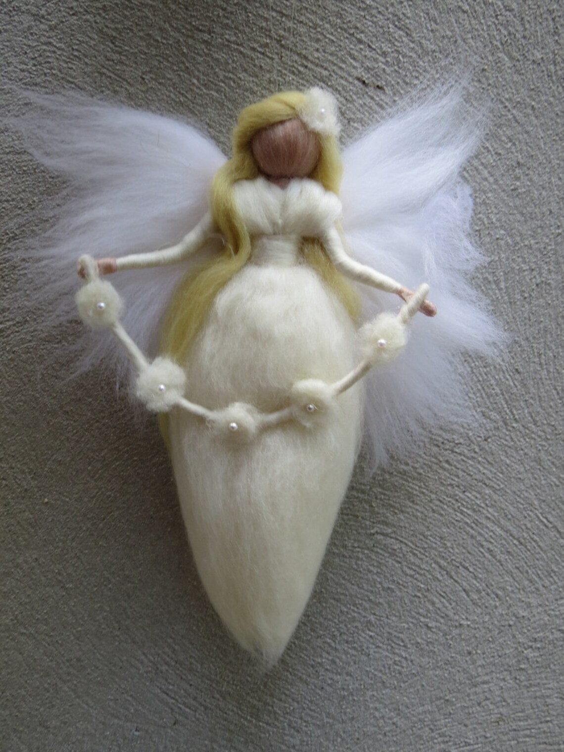 Miriam Needle Felted Wool Angel Waldorf Inspired Fairy Doll | Etsy