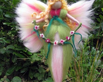 JOLINA,  Needle Felted Wool fairy, Nature fairy, Waldorf inspired fairy doll