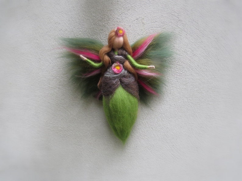 Silvia Fairy needle felted and waldorf inspried image 1