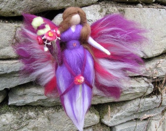 Birthday fairy LEA, waldorf inspired, wool fairy