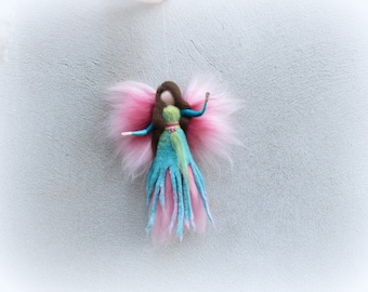 Amalia, waldorf inspired needle felted angel