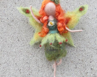 Little irish fairy, needle felted, waldorf inspired