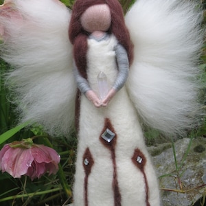 Angel of Silence, Waldorf inspried wool needle felted doll