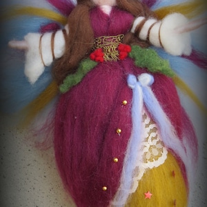 Christmas Angel needle felted from wool, Waldorf inspried