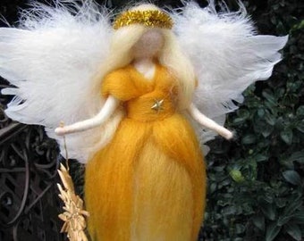 Christmal angel needle felted, waldorf inspired