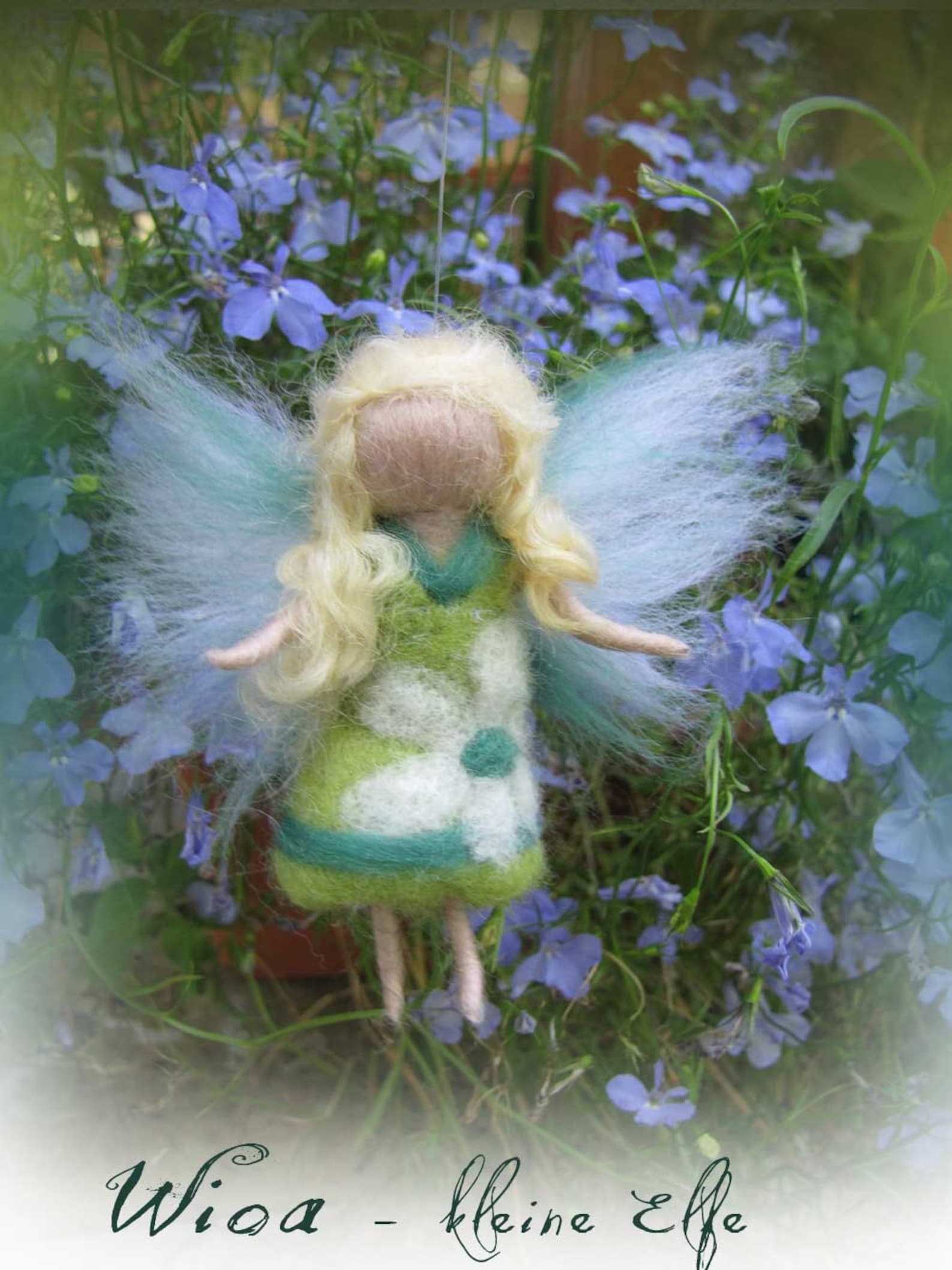 Wioa Needle Felted Wool Fairy Girl Flower Fairy Waldorf Etsy