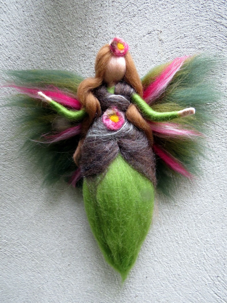 Silvia Fairy needle felted and waldorf inspried image 3