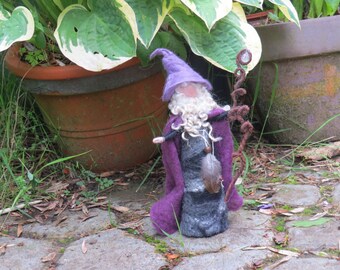 Gwaun - felted wizzard, neddle felted and wet felted
