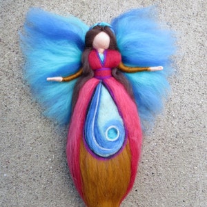 Energy Fairy, Waldorf inspried wool needle felted doll