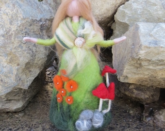 Woodland fairies/Pixies felted from Wool, Waldorf, wool doll price per pc