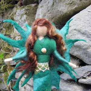 NILAE, mermaid, Waldorf doll, Wool fairy ooak