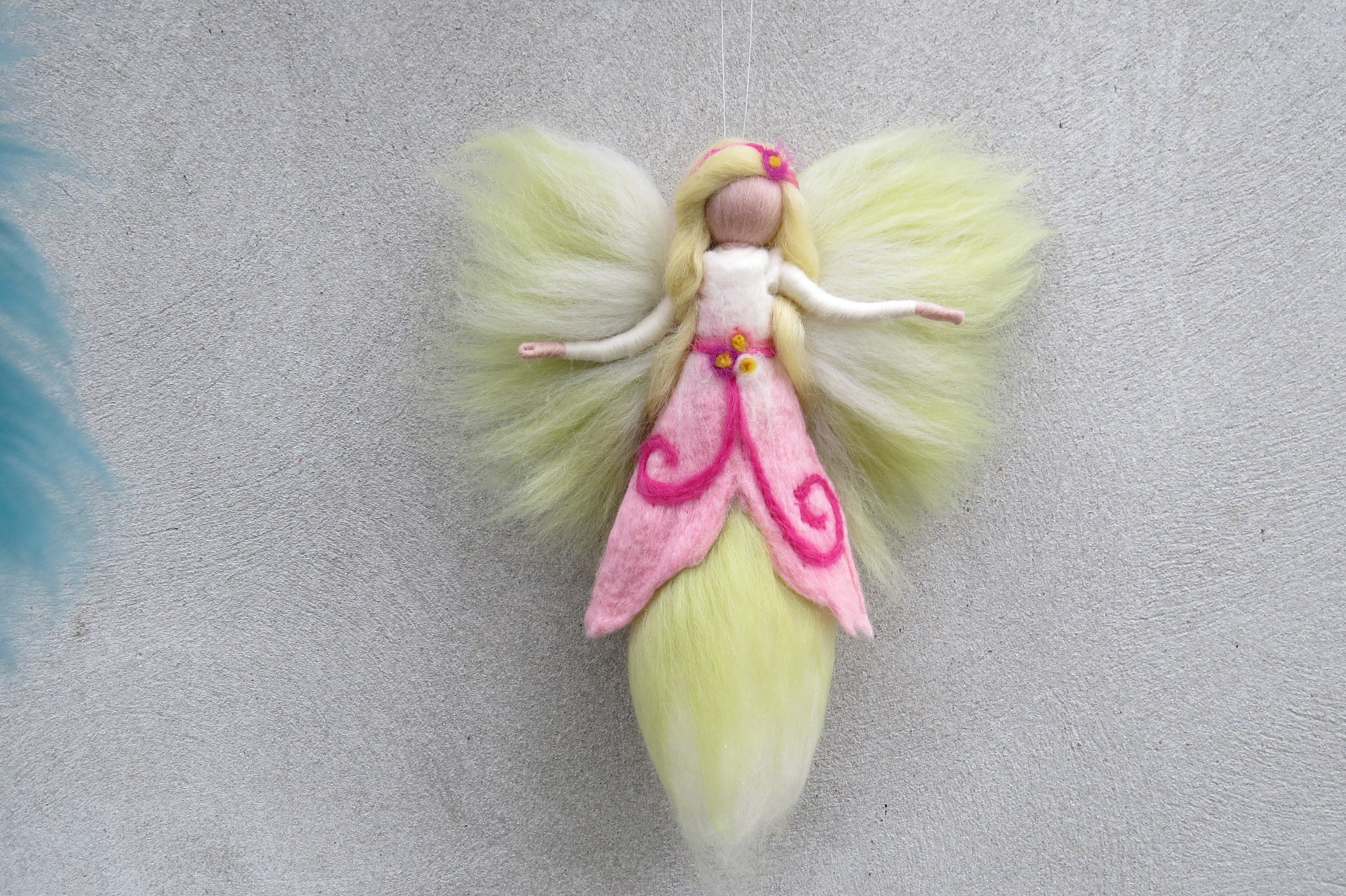 Angel of Hope, waldorf inspired wool angel felted