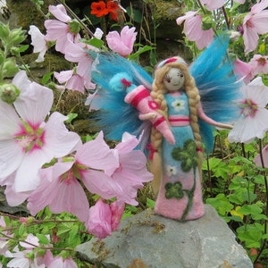 Birthday fariy, needle felted waldorf doll wool
