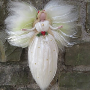 Christmas Angel needle felted from wool, Waldorf inspried