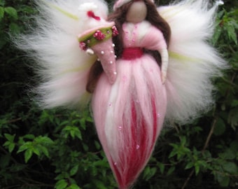 JILL, School-start fairy, birthday fairy, present bringer, Waldorf inspired needle felted doll,