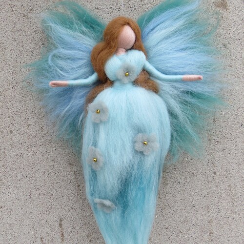 Needle Felted Waldorf Wool Fairy.spring - Etsy UK