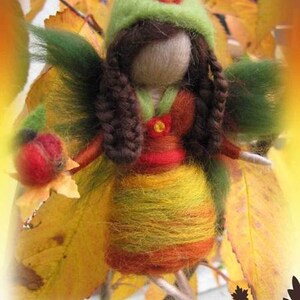 Autumn Poesy, Little Needle Felted Fairy - Etsy