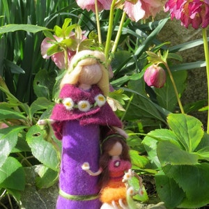 Conny and Carina , felted figures, Waldorf inspired