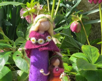 Conny and Carina , felted figures, Waldorf inspired