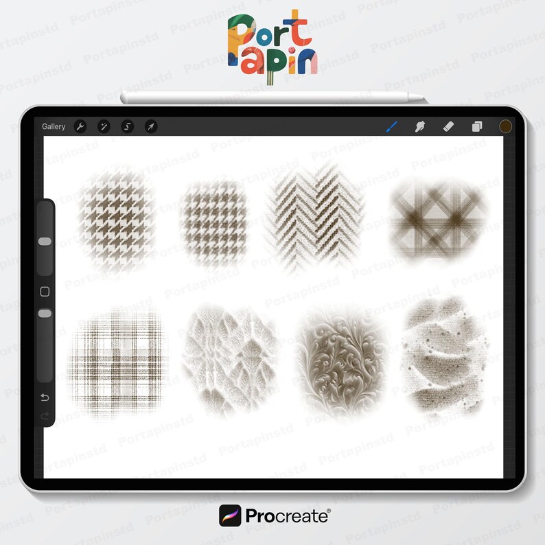 100 Fabric Texture Procreate Brushes – Seamless Textile Patterns ...