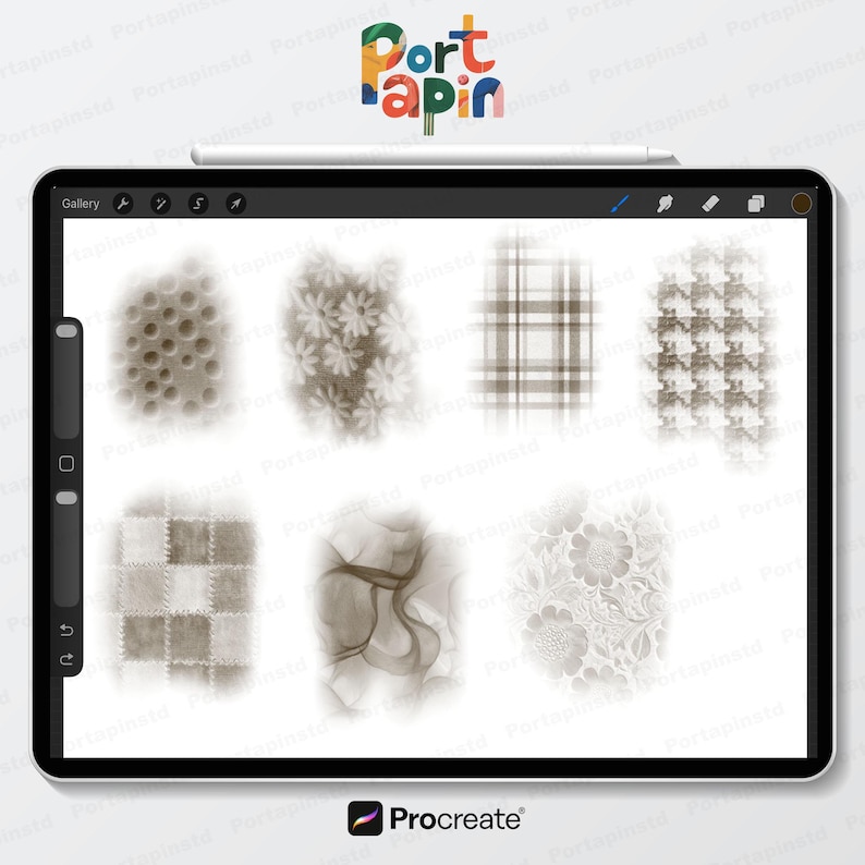 100 Fabric Texture Procreate Brushes – Seamless Textile Patterns ...