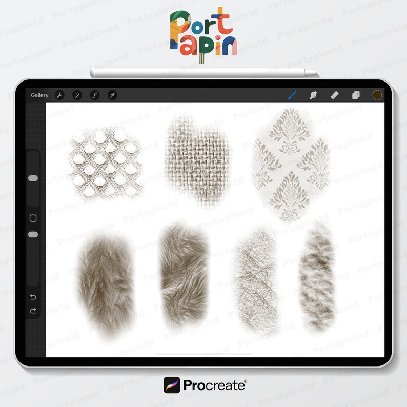 100 Fabric Texture Procreate Brushes – Seamless Textile Patterns ...