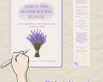 Anxiety-Free Bedtime Routine Planner | Sleep & Overthinking Workbook