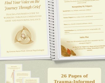 May include: A spiral-bound book titled "The Lost Companion" with the subtitle "Find Your Voice on the Journey Through Grief." The book includes a "Loss Trigger Map" and "26 Pages of Trauma-Informed Exercises and Compassionate Insights."