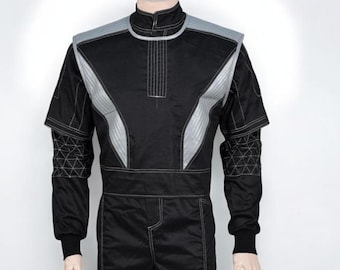 Traje de vuelo de cazarrecompensas mandaloriano con chaleco / Conjunto de disfraz de cosplay de Star Wars de 3 piezas / Traje de ciencia ficción personalizado más vendido