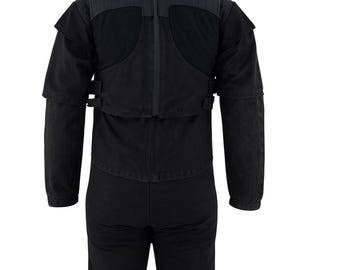Combinaison de vol tactique noire | Combinaison cosplay science-fiction