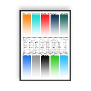 Può includere: Un poster incorniciato con un design che presenta sfumature di colore e contorni di circuiti di gara. La sezione superiore mostra nomi di squadre come McLaren, Mercedes e Ferrari sopra blocchi di colore. La sezione inferiore mostra Alpine, Racing Bulls e Haas.