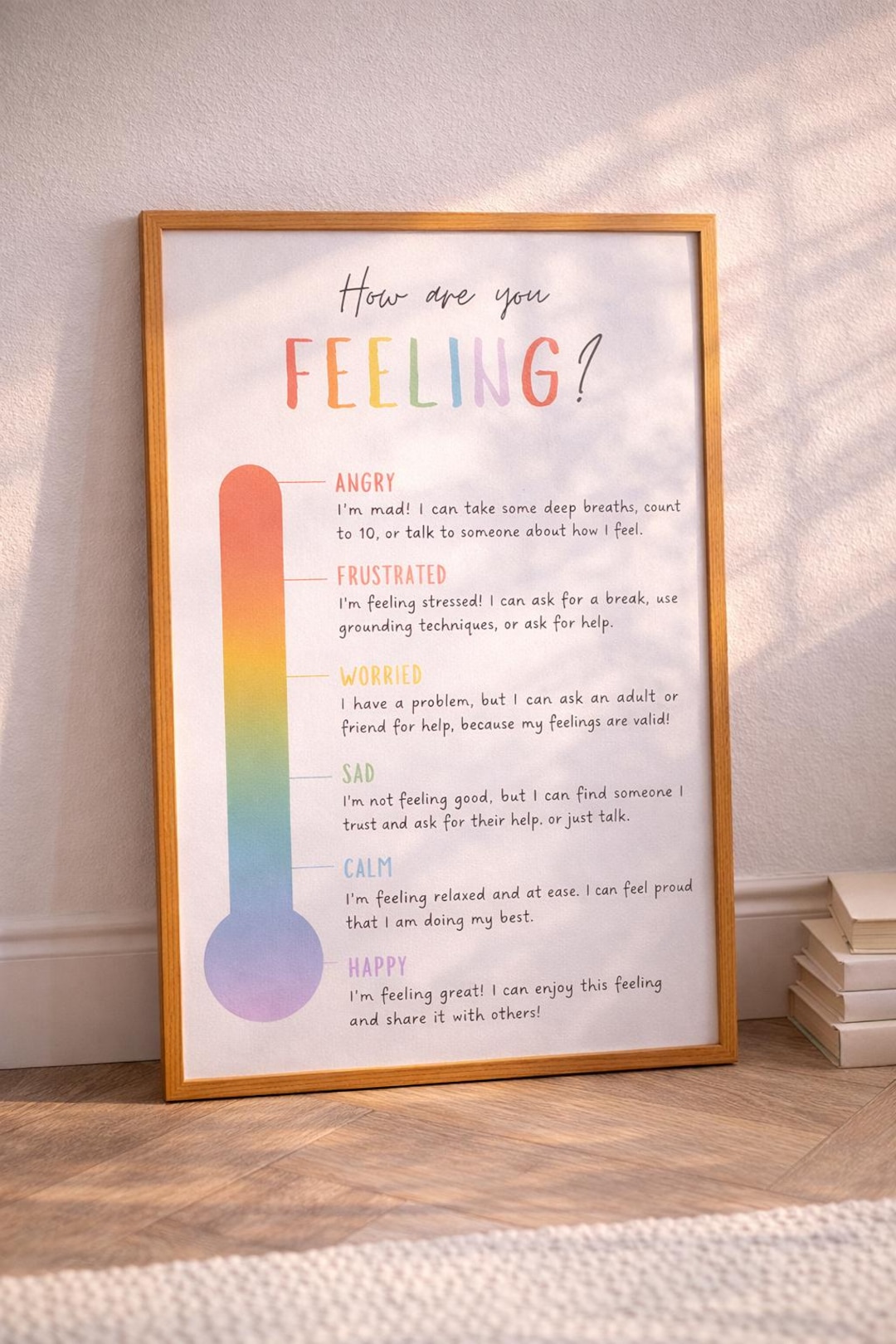 Feelings Thermometer Printable, Emotional Regulation Chart, SEL ...
