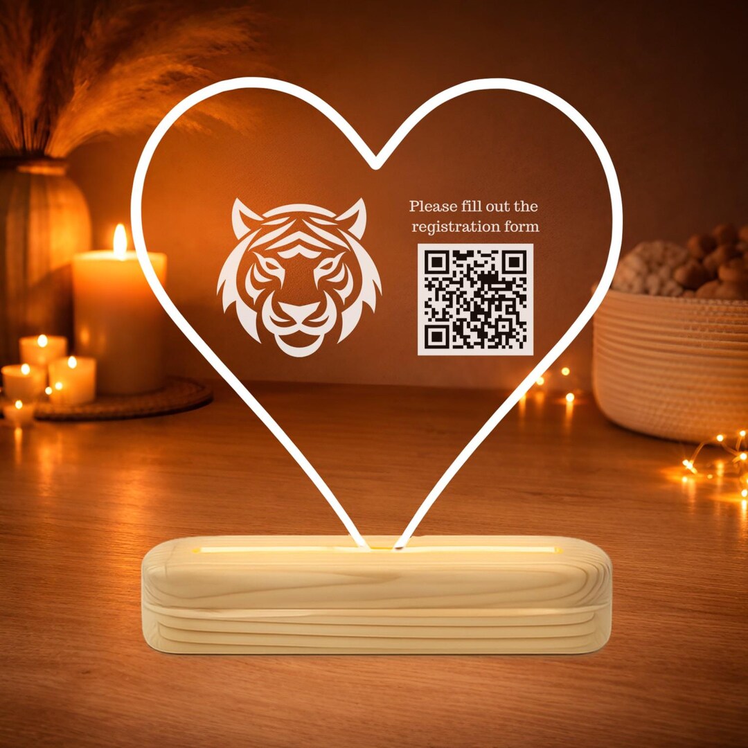 Custom QR Code Led Sign, Acrylic QR Menu Display, Business Scan Sign ...