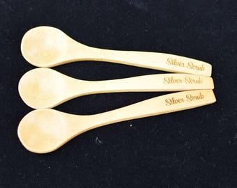 Bamboo Spoon - Personalized Spoon - Salt Scrub Spoon - Personalized Spoon