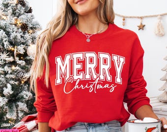 Sudadera navideña, camiseta navideña a juego, suéteres familiares, sudadera navideña para mujer, suéter festivo, camiseta para niños pequeños