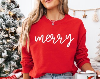 Sudadera navideña para mujer, suéter navideño, sudadera navideña a juego, camisa para niños pequeños, regalo de Navidad.