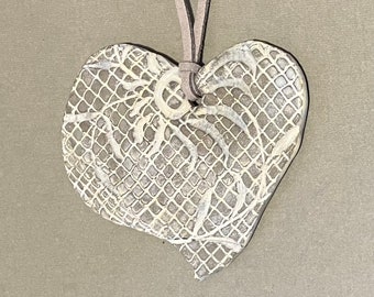 Huge Lace Heart Necklace