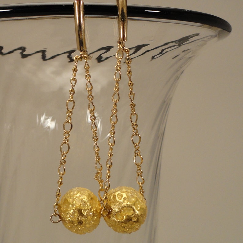 24kt Gold Foil Bead Earrings