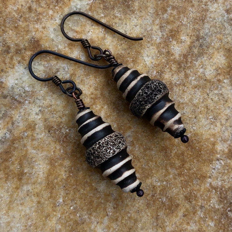 Brown Cocoon Earrings image 2