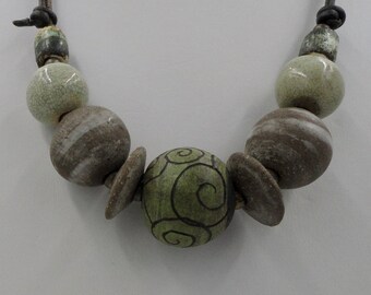 African Jazz Ceramic Necklace