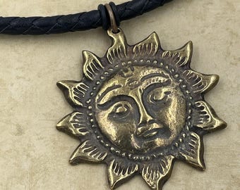 Brass Sun Necklace